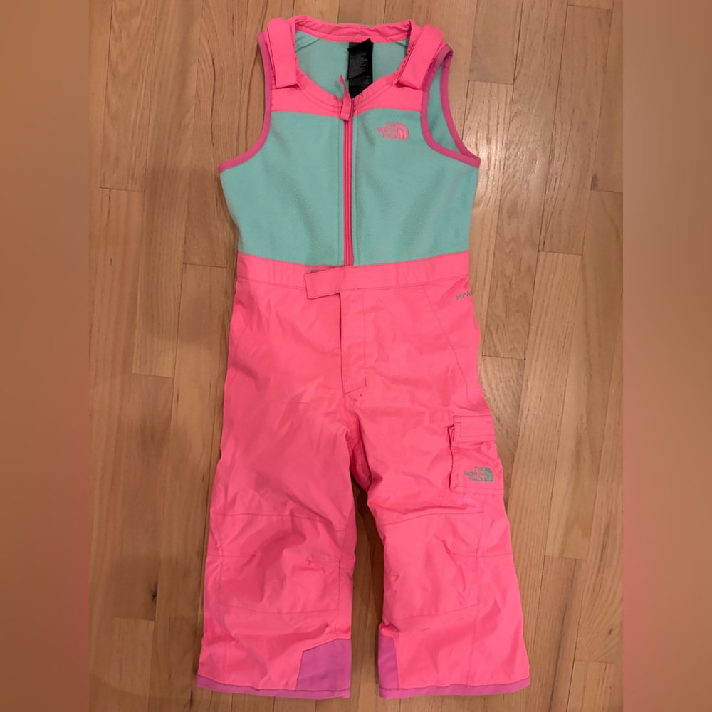 The North Face Toddler Insulated Bib Pink Youth Action Sport 4T